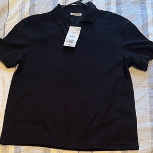 Zara Men's Dark Polo Shirt